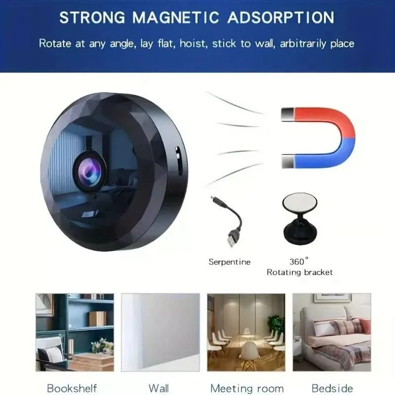 Trådløs mini magnetkamera 1080P HD til diskret overvågning
