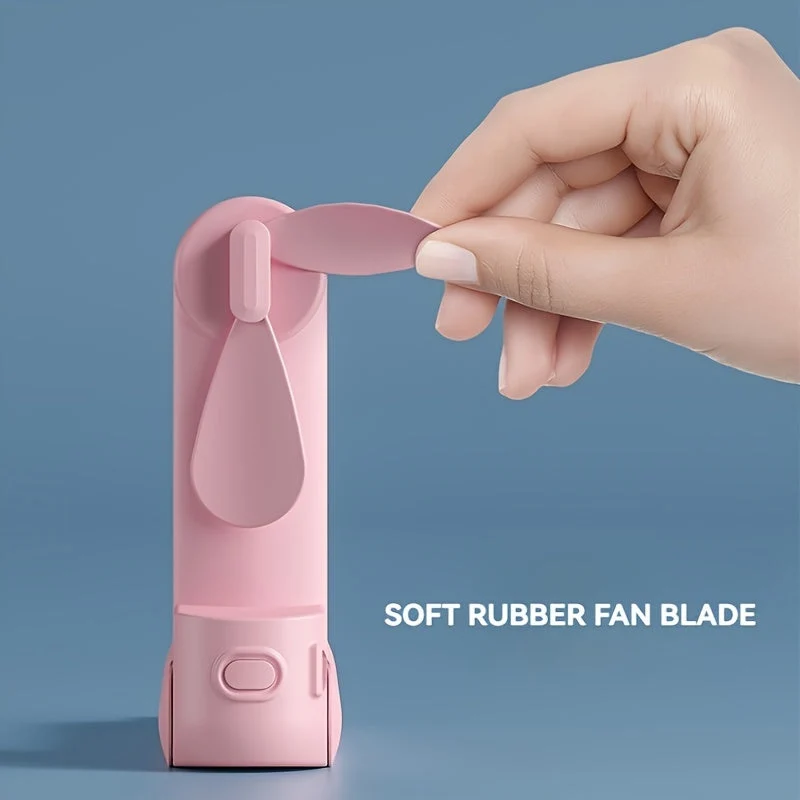 Bærbar mini ventilator - 2 i 1 USB genopladelig ventilator med kaninformet design til rejser og sommer