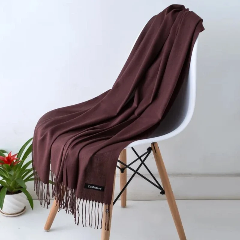 Elegant og Luksuriøs Cashmere Halstørklæde til Efterår og Vinter