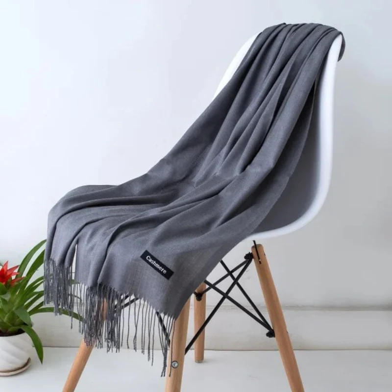 Elegant og Luksuriøs Cashmere Halstørklæde til Efterår og Vinter
