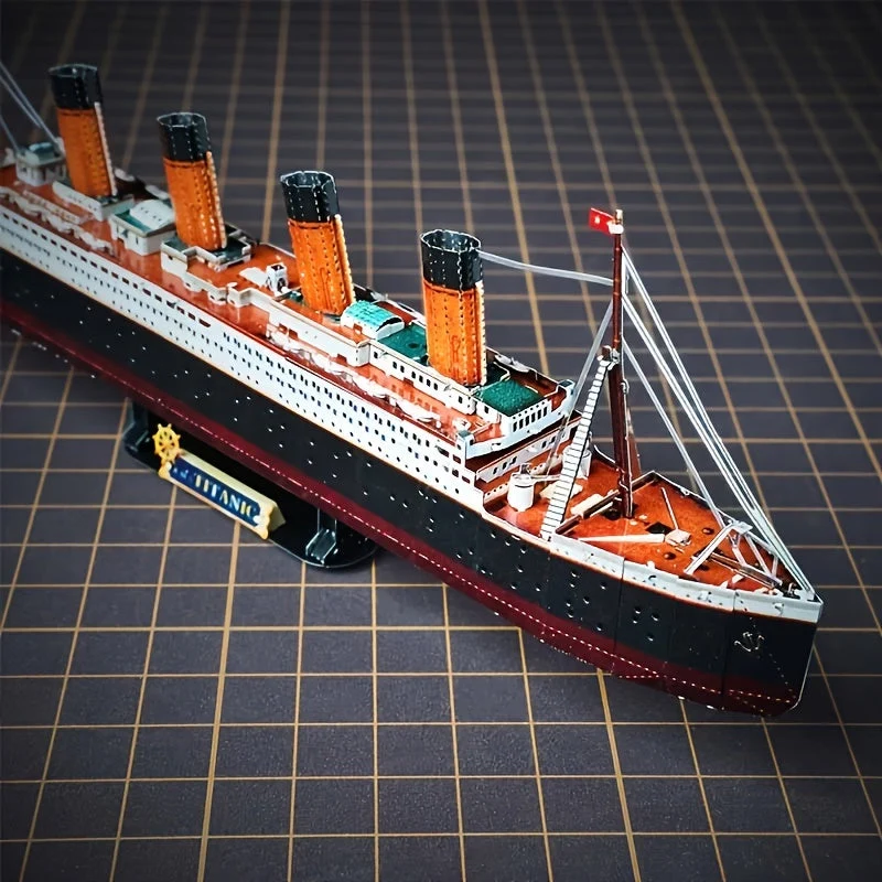 3D Metal Titanic Model – Detaljeret DIY Model til Kreative