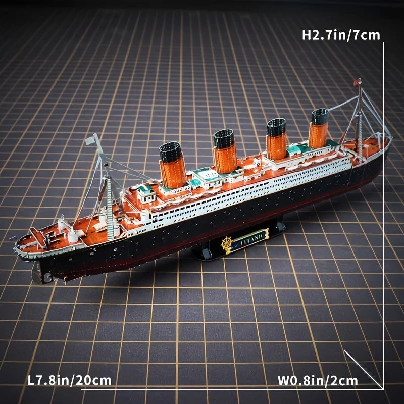 3D Metal Titanic Model – Detaljeret DIY Model til Kreative