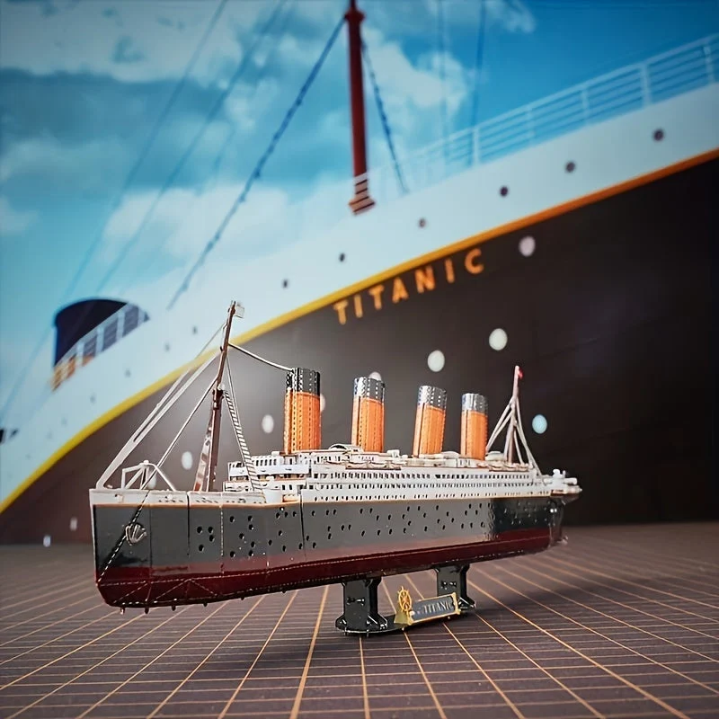 3D Metal Titanic Model – Detaljeret DIY Model til Kreative