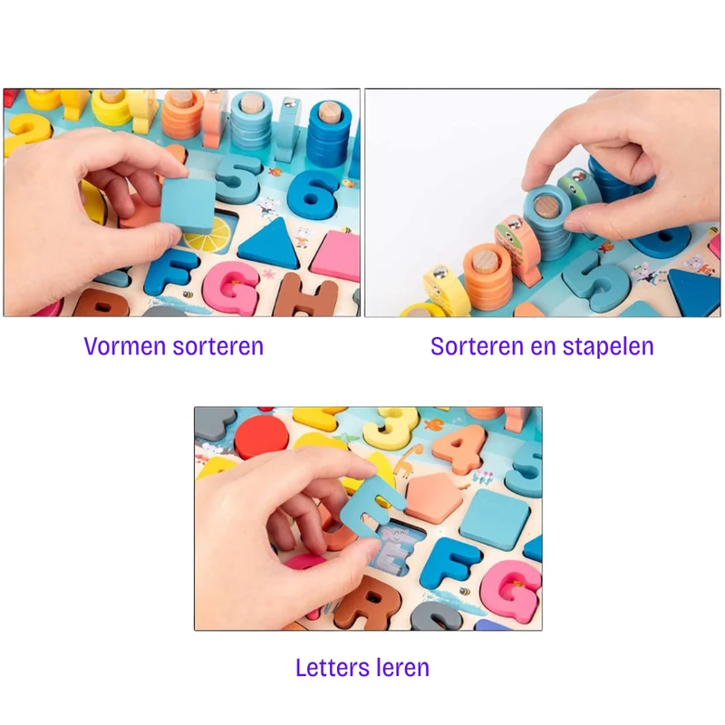 Spilbræt i Træ til Montessori | Færdighedsudvikling for Børn og Babyer