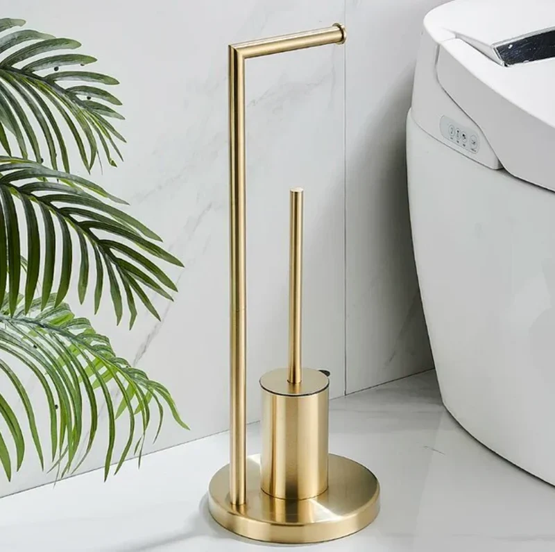 Elegant toiletpapirholder med børste