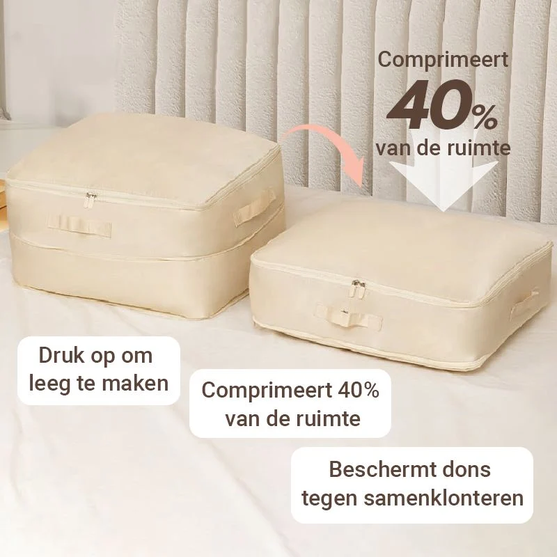 Komprimerede opbevaringsposer til organiseret opbevaring