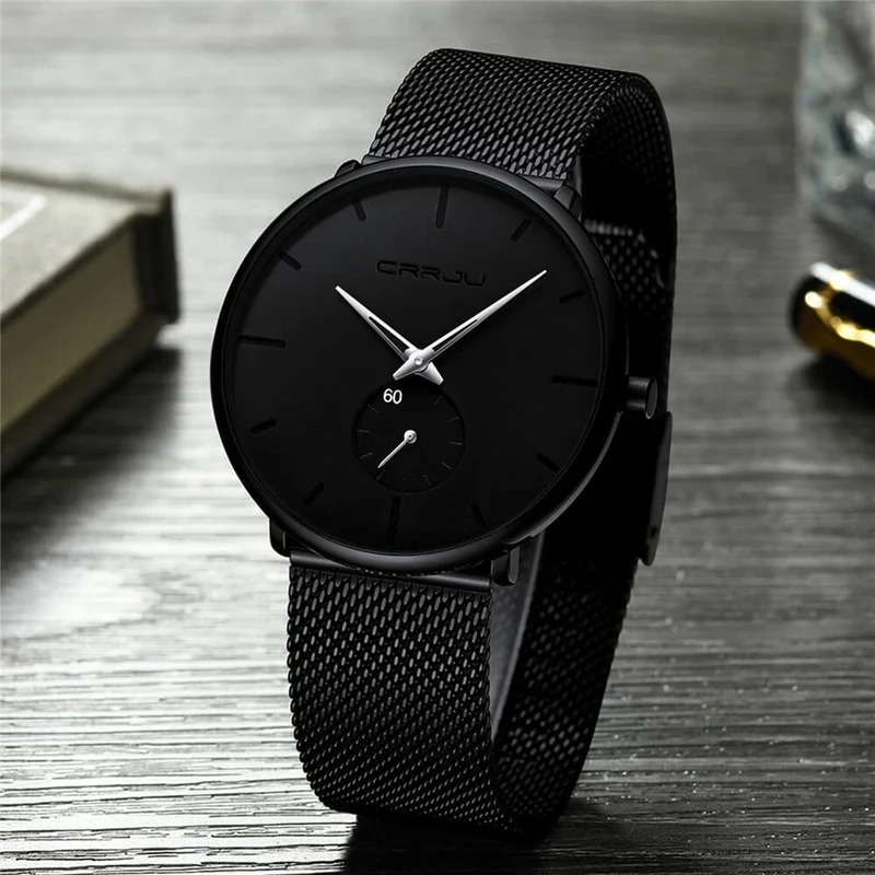 Minimalistisk Ur med Kvarts - Vandafvisende Design