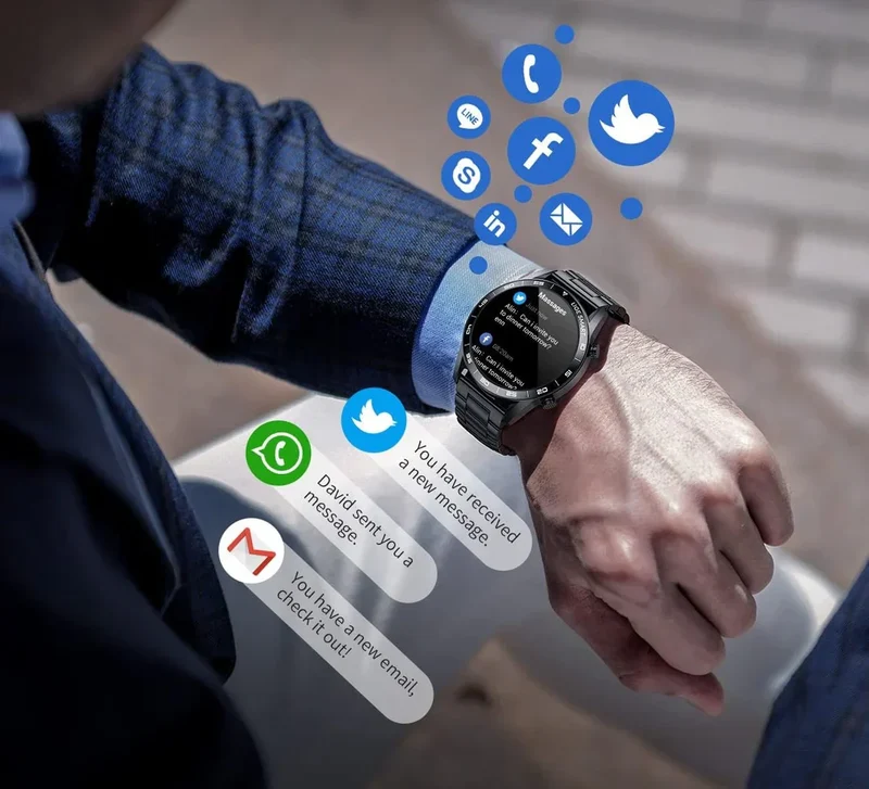 Smartwatch til Mænd | Multi-sportsfunktion | Sundhedsovervågning