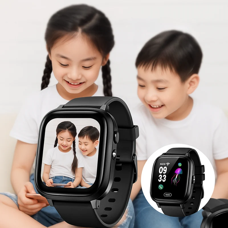 Smartwatch med GPS til børn | Vandafvisende 4G telefon med video og SOS
