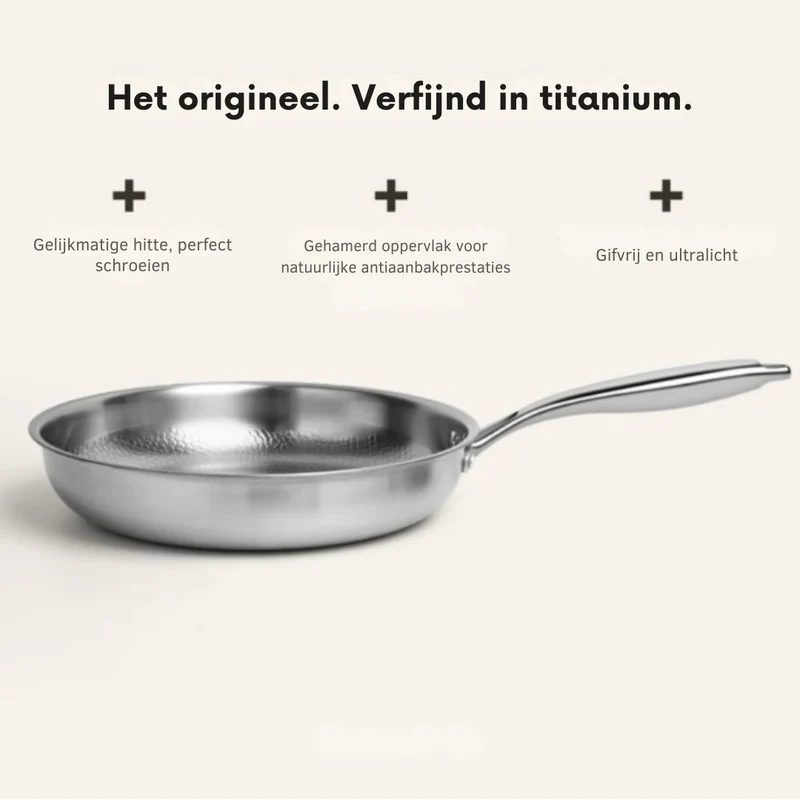 Slagfast Titanpande – Holdbare, Toksinfrie og Stilfulde Køkkenredskaber