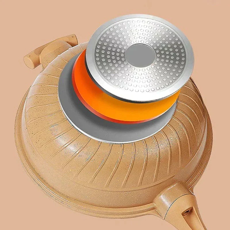 Multifunktionel Wokpande med Non-Stick Belægning