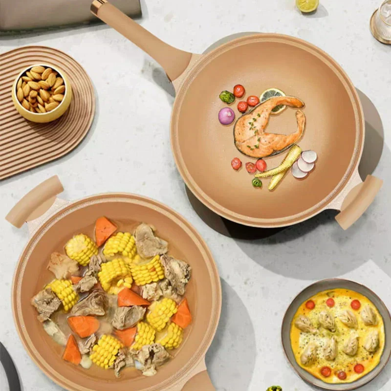 Multifunktionel Wokpande med Non-Stick Belægning