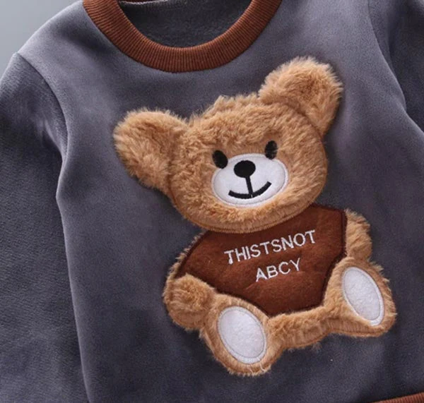 Tre-delt Sæt til Børn med Bjørnedesign – CuddleCrew