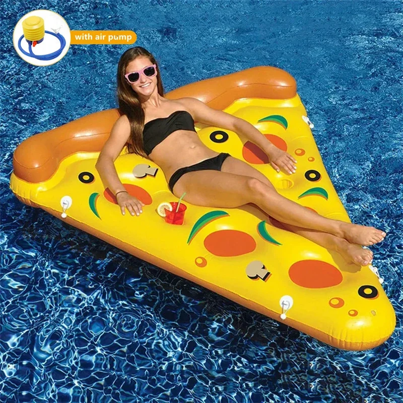 Stor Pizzaformet Poolmadras – Slap Af og Nyd med Stil