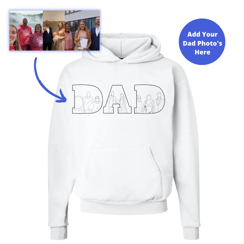 Personlig hoodie som gave i memorywear design
