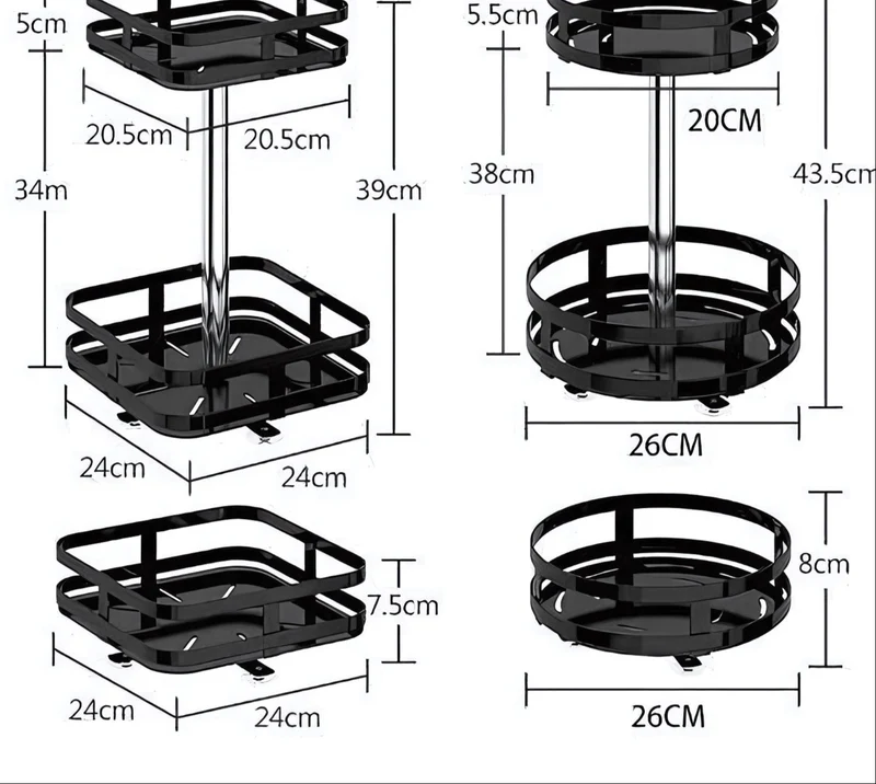 Roterende Opbevaringshylde - 360° Twist Rack