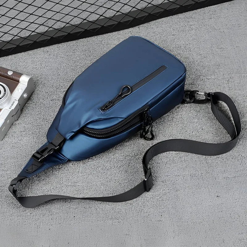 Justerbar Sort Crossbody Taske til Mænd - Mode Crossbody Taske