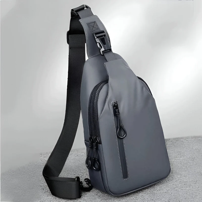Justerbar Sort Crossbody Taske til Mænd - Mode Crossbody Taske