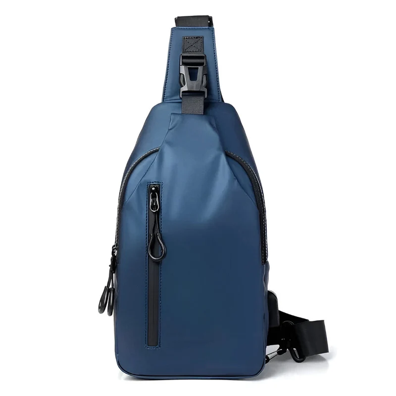 Justerbar Sort Crossbody Taske til Mænd - Mode Crossbody Taske