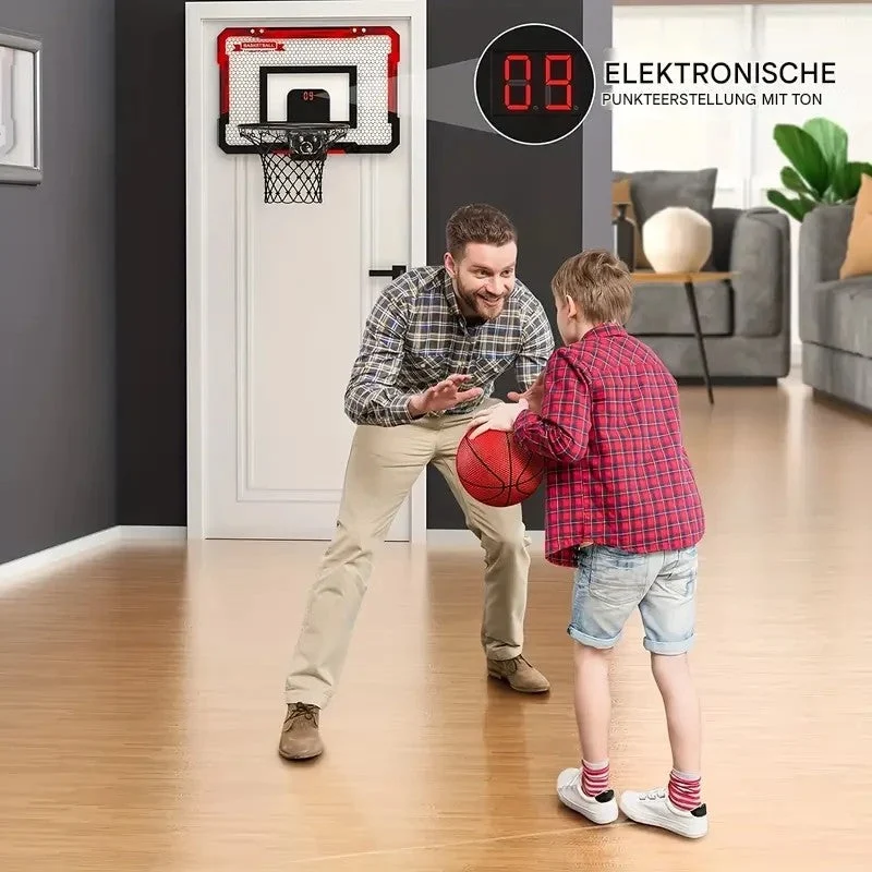 Mini basketballkurv med elektronisk tavle