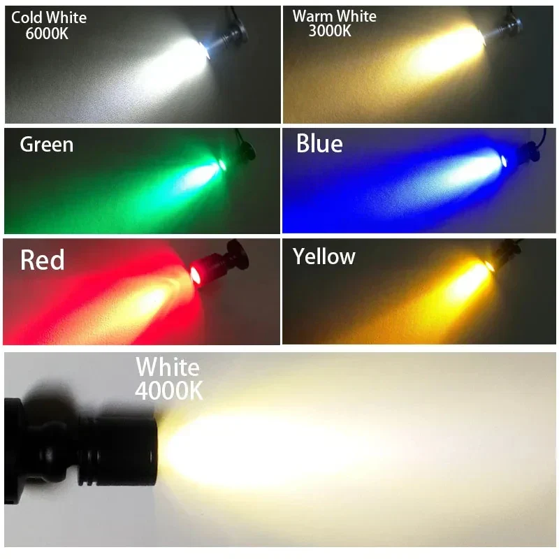 Mini LED Spotlys | 1W/3W | USB Lyskilde til Vitriner og Dekorationer | Varme og Kolde Hvide | Aluminiumskabinet
