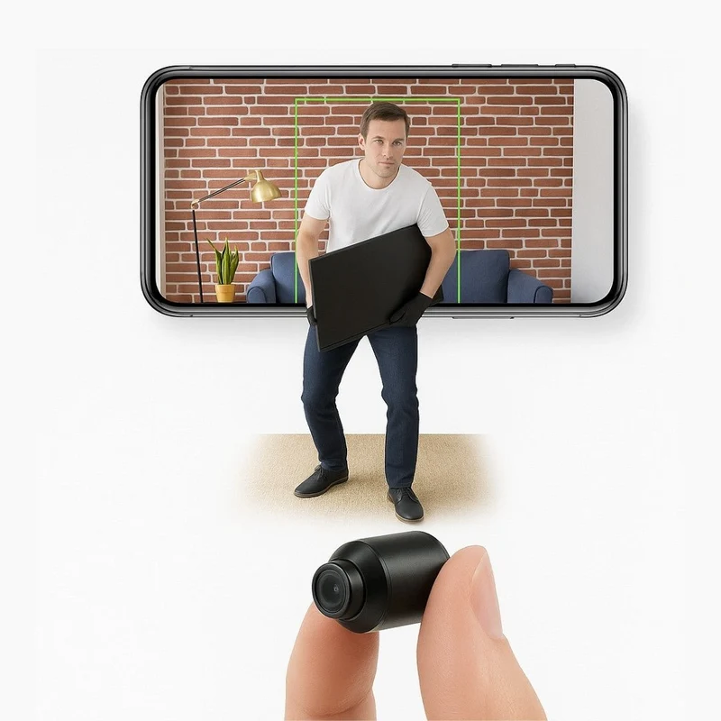 Mini WiFi overvakningskamera med nattevision