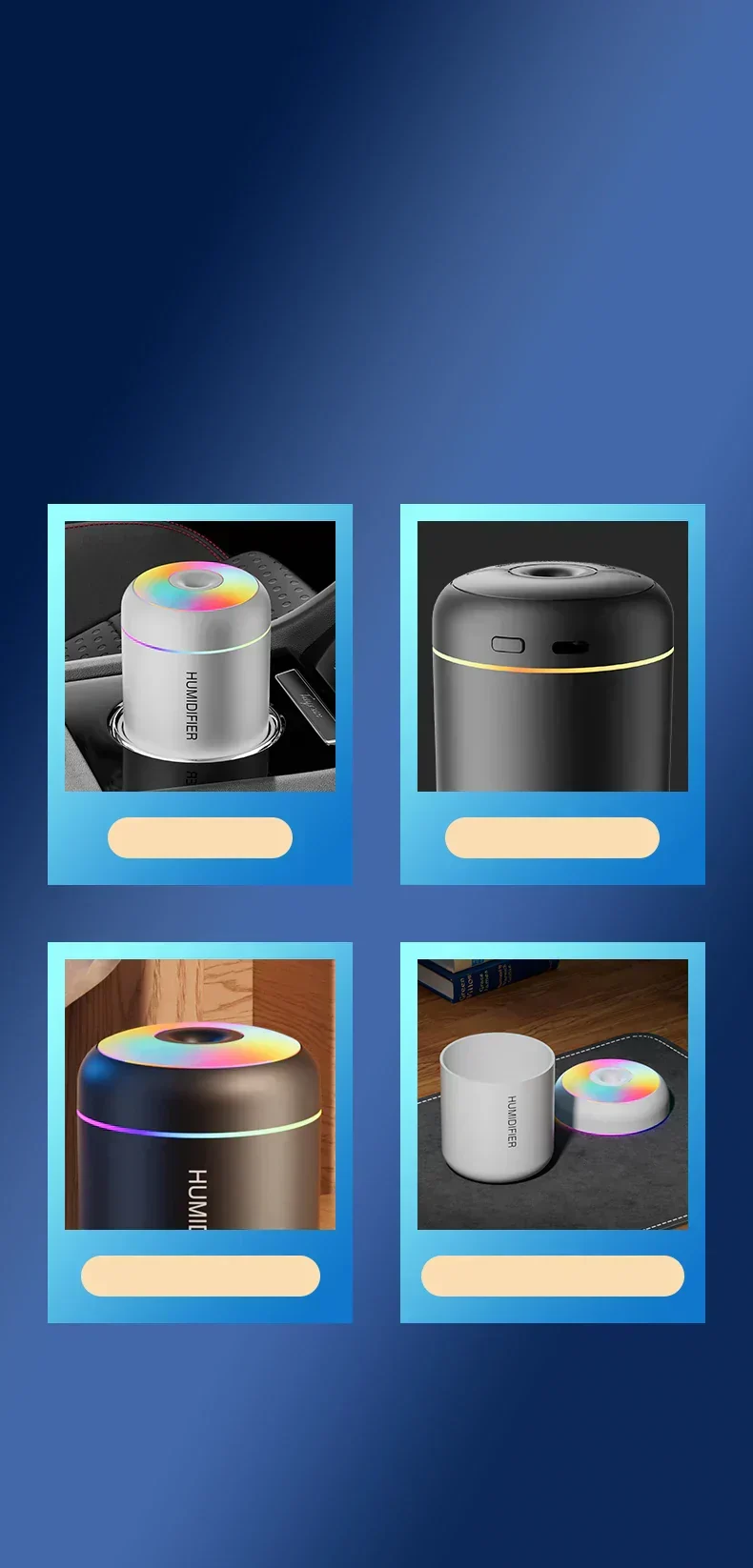 Mini luftfugter med aromaterapi - USB-drevet - Ideel til bil og soveværelse