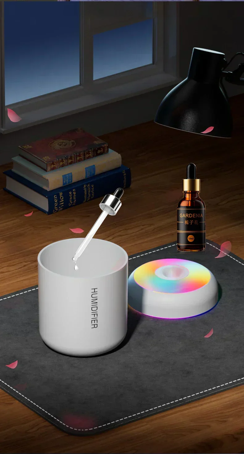 Mini luftfugter med aromaterapi - USB-drevet - Ideel til bil og soveværelse