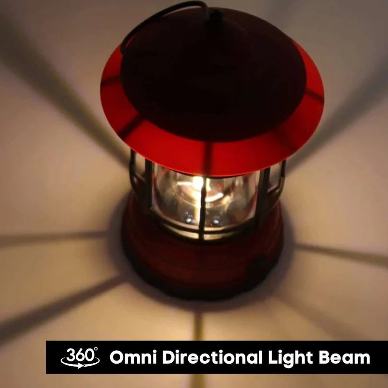 Genopladelig campinglampe – Vintage LED med justerbart lys
