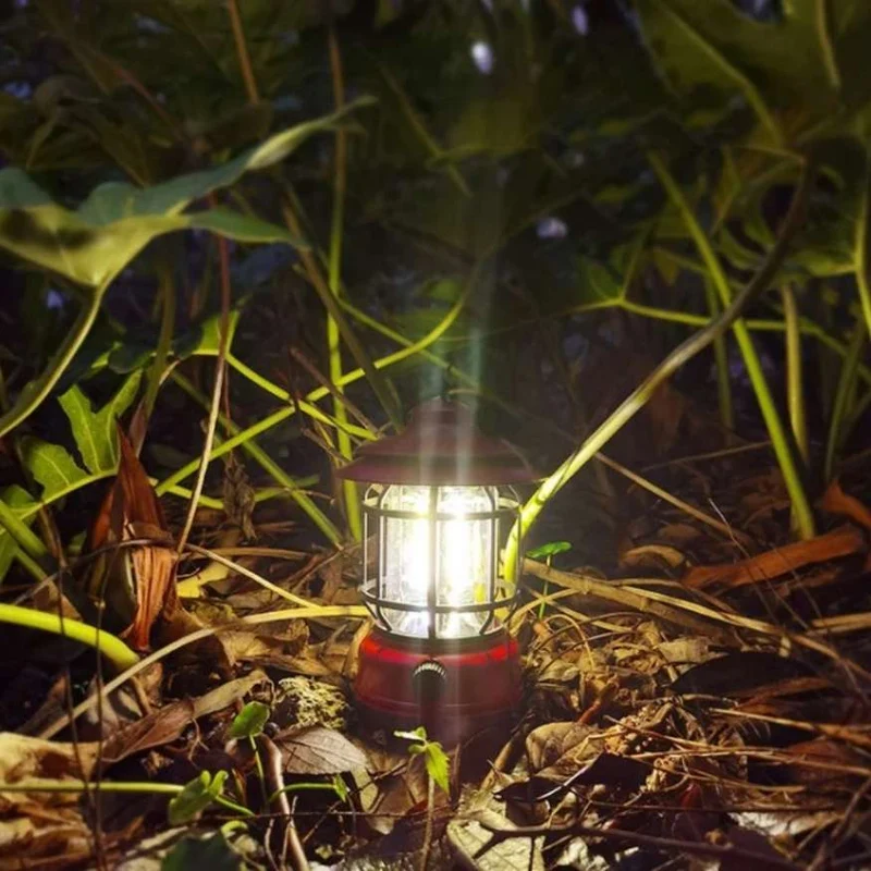 Genopladelig campinglampe – Vintage LED med justerbart lys