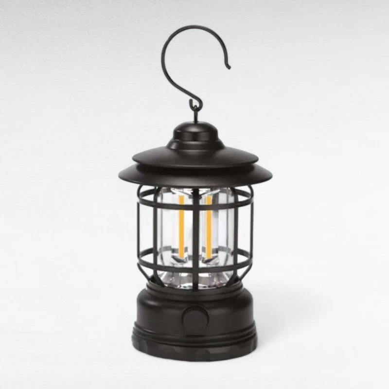 Genopladelig campinglampe – Vintage LED med justerbart lys