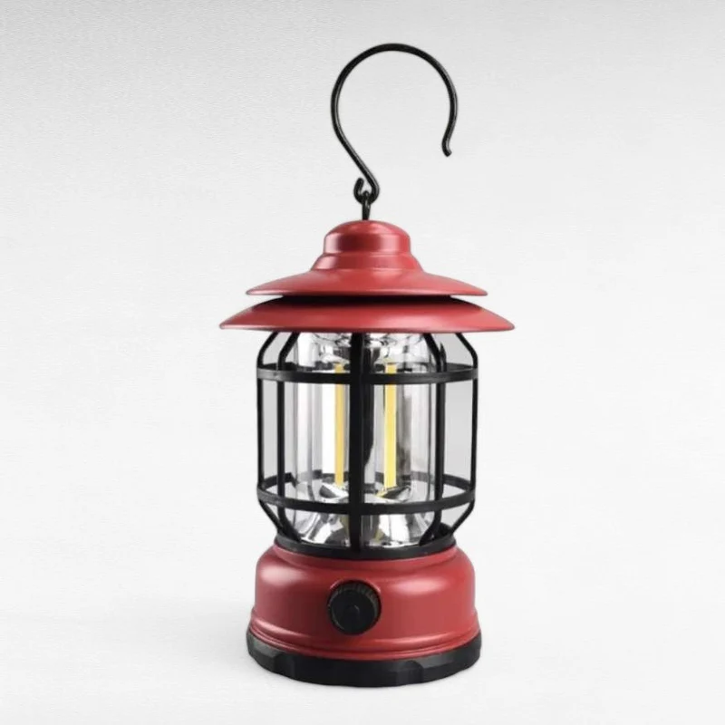 Genopladelig campinglampe – Vintage LED med justerbart lys