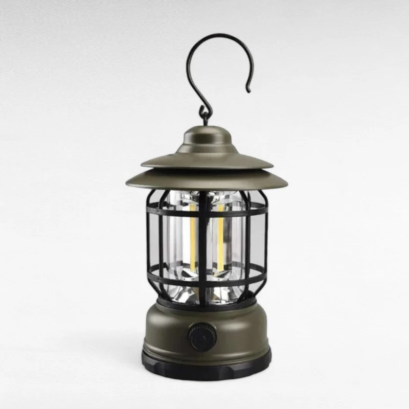 Genopladelig campinglampe – Vintage LED med justerbart lys
