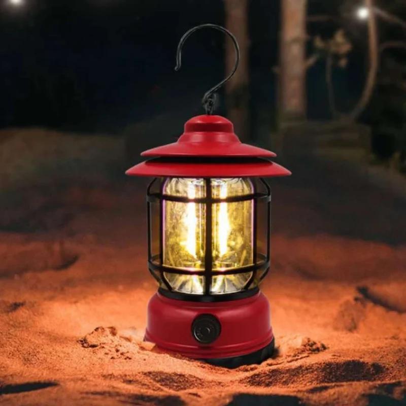 Genopladelig campinglampe – Vintage LED med justerbart lys