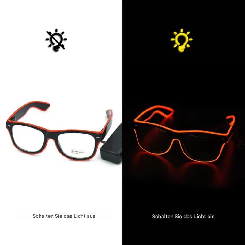 Lysende neonbriller - LumaGlow