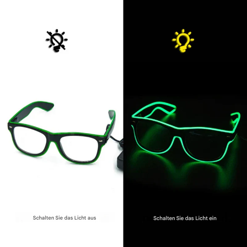 Lysende neonbriller - LumaGlow