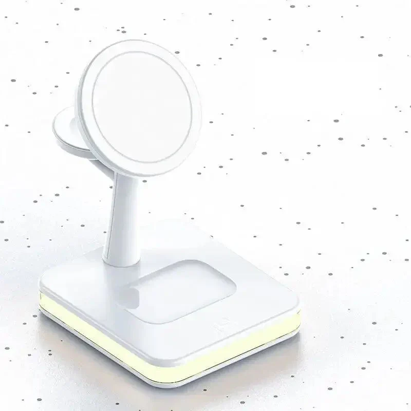 3-i-1 Trådløs Oplader med Hurtig Magnetisk Opladning til Apple-enheder