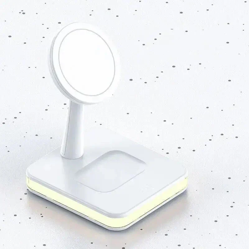 3-i-1 Trådløs Oplader med Hurtig Magnetisk Opladning til Apple-enheder