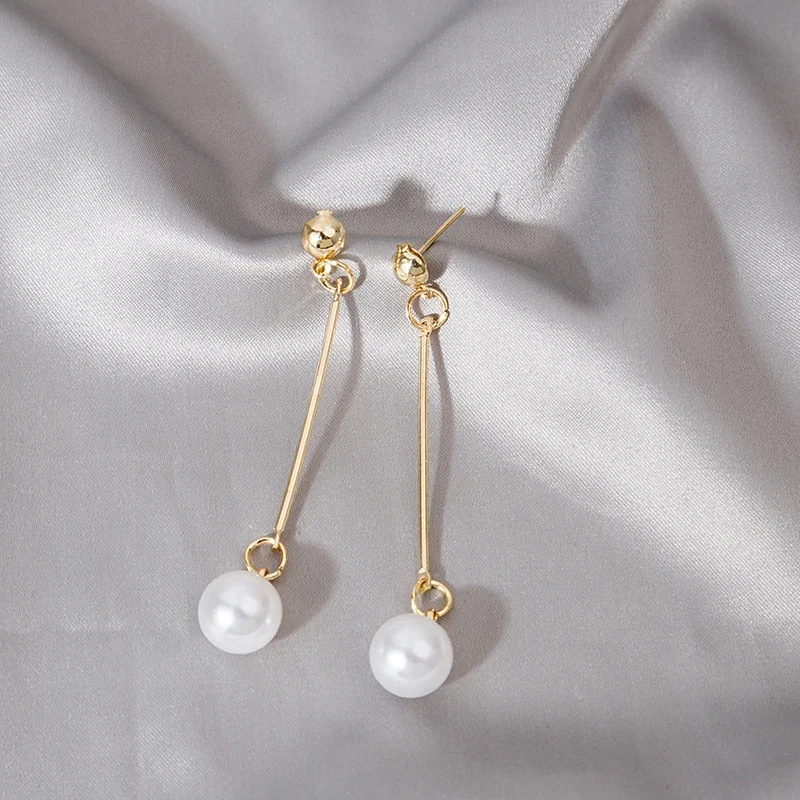 Luksuriøse Perle Droupøreringe – Elegant Design