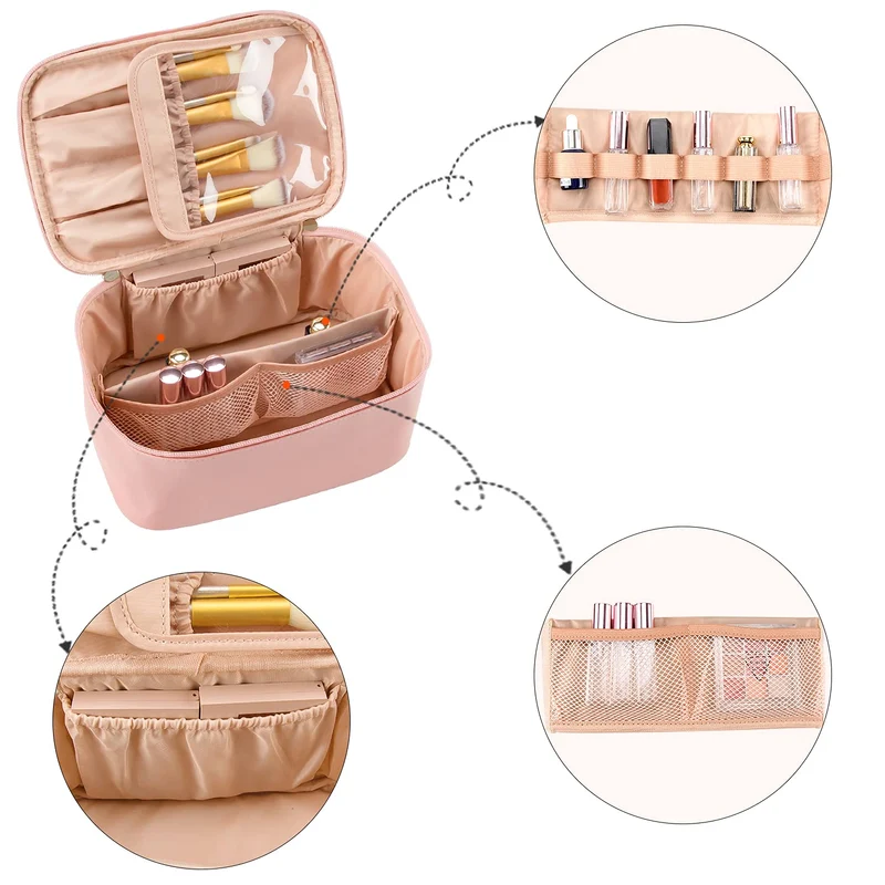 Portabel Makeup Organizer med Rumdelere