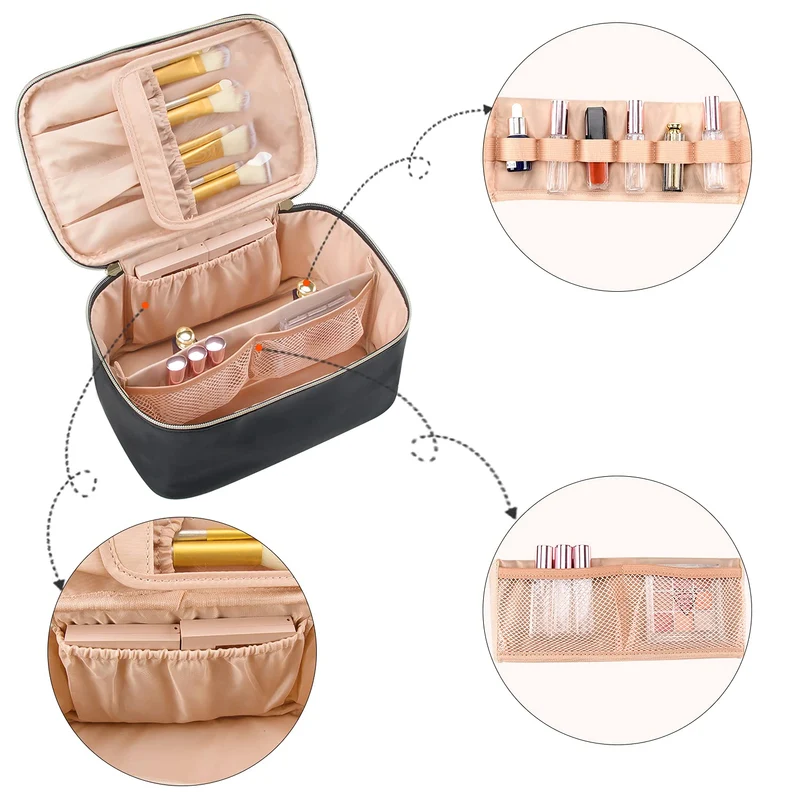 Portabel Makeup Organizer med Rumdelere