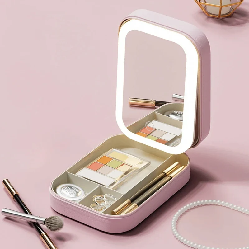 Kompakt Makeupsamler med Belysning til Rejse