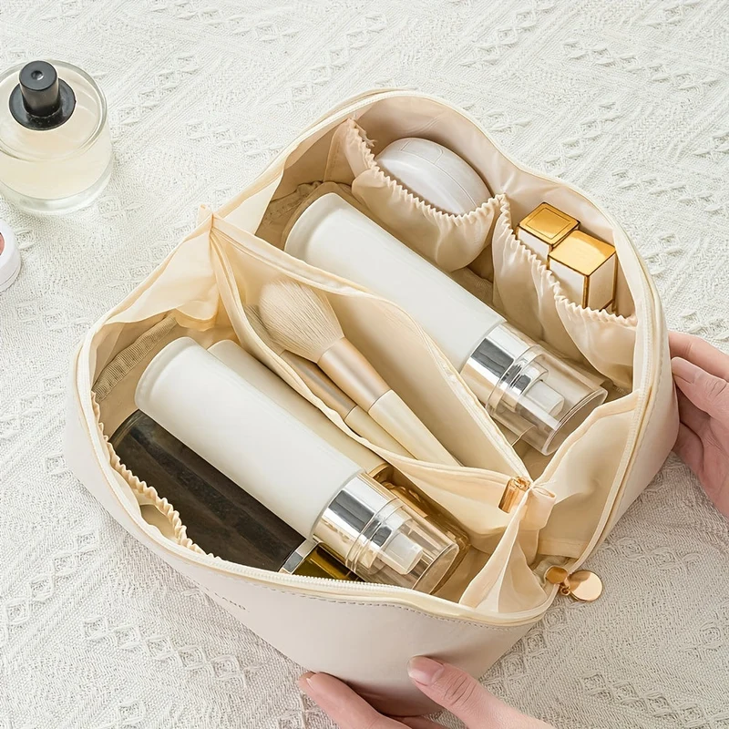 Makeup Organizer med Lynlås – Luksus Kosmetik Taske til Rejser