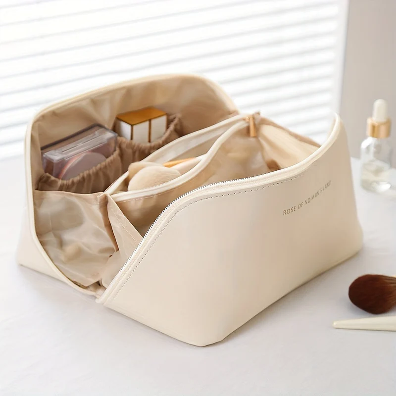 Makeup Organizer med Lynlås – Luksus Kosmetik Taske til Rejser