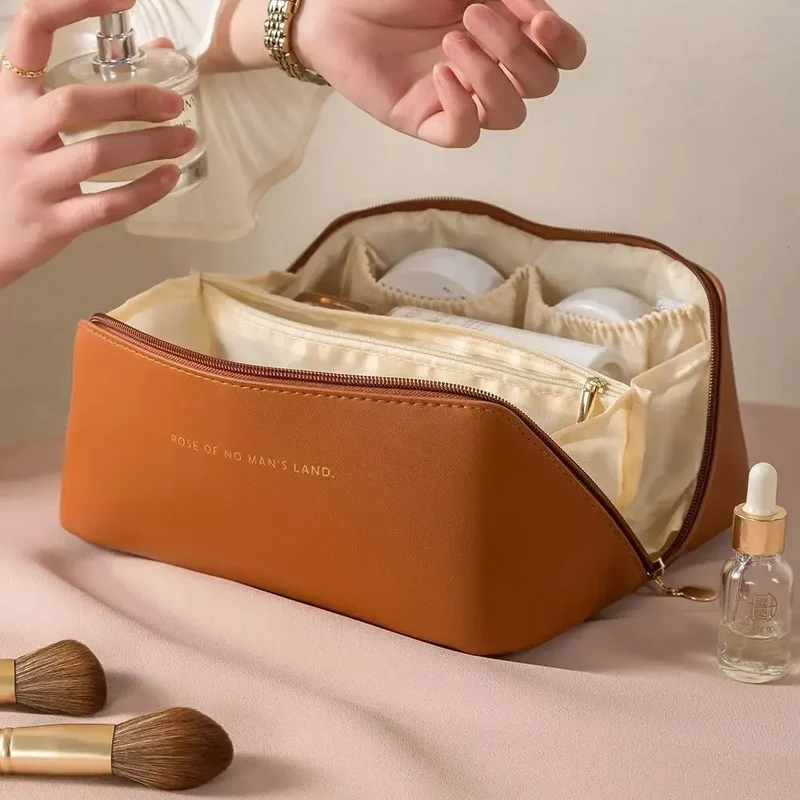 Makeup Organizer med Lynlås – Luksus Kosmetik Taske til Rejser