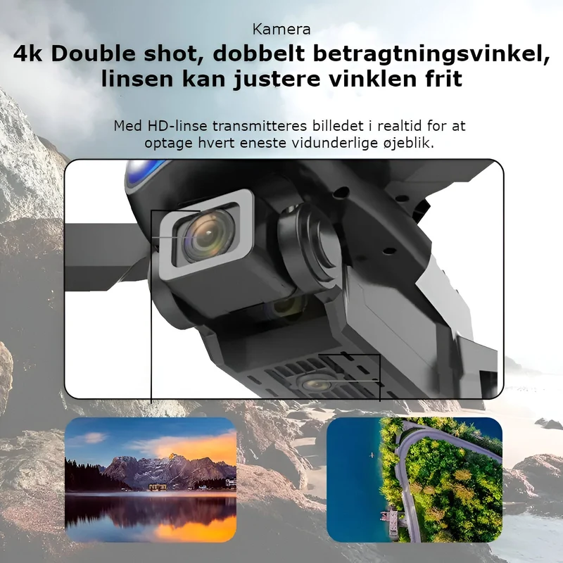 LuftFanger - Dron med dobbelt 4K kamera til fantastiske optagelser