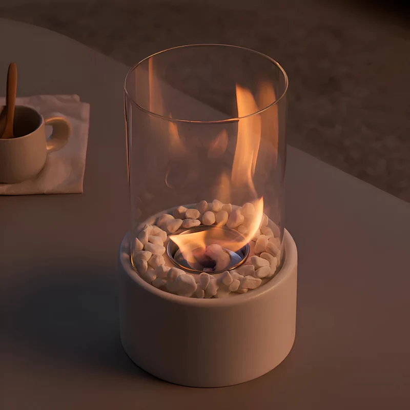 ElegantFlame Bordkamin - Stilfuld metalbase til udendørs ild