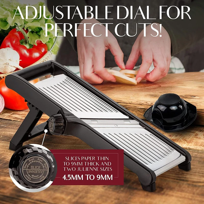 Køkkenbeskyttelses Slicer | Mandolin med Sikkerhedshandsker