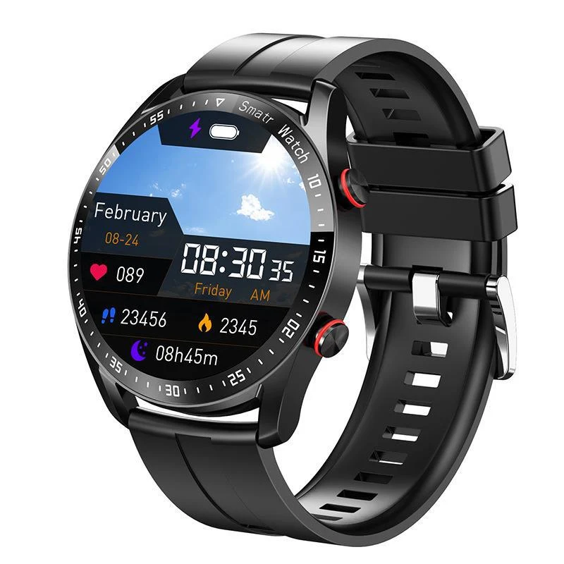 Sundhedssmartwatch med Glukoseovervågning, Vandafvisende Design og HD Skærm