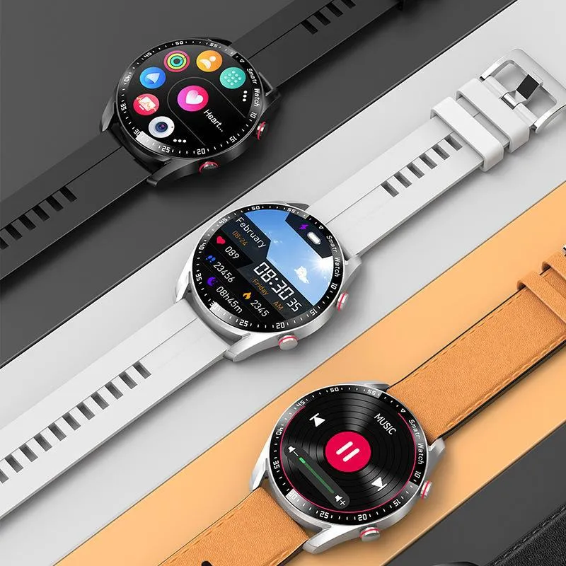Sundhedssmartwatch med Glukoseovervågning, Vandafvisende Design og HD Skærm